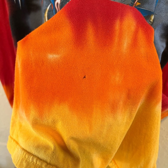 Vintage 90s HARLEY DAVIDSON tie dye hog clown OHIO men’s T-shirt | XL - Picture 9 of 9